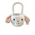 Cesta de Pelucia de Páscoa - Coelho Branco e Rosa - 24cm - 1 unidade - Rizzo - Imagem 1