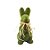 Coelho Decorativo de Grama em Pé com Laço de Palha - 24cm  - 1 unidade - Rizzo - Imagem 2