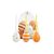 Ovos De Páscoa Laranja e Branco Com Respingos Colorido Para Pendurar - 6cm - 9 unidades - Cromus - Rizzo - Imagem 1