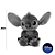 Pelúcia Decorativa - Stitch Personalizado com Nome na Orelha - Big Feet - Lilo & Stitch - Disney Original - 1 Un - Rizzo - Imagem 2