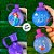 Garrafa Squeeze Bola Princesa Ariel - Roxa - 250ml  - 1 unidade - Rizzo - Imagem 2