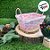 Cesta Decorativa de Bambu Retangular com alça - Rosa - 18cm - 1 unidade - Cromus - Rizzo - Imagem 1