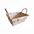 Cesta Decorativa de Bambu Retangular com alça - Rosa - 18cm - 1 unidade - Cromus - Rizzo - Imagem 4