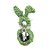 Enfeite Decorativo de Páscoa - Cesta Rústico Silhueta de Coelho Folhas Verde - 44cm - 1 unidade - Cromus - Rizzo - Imagem 2