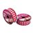Fita de Cetim 10m x 22mm - Cor 209 - Xadrez Vermelho - Rolo 10 metros  - 1 unidade - Progresso - Rizzo - Imagem 1