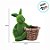 Coelho Decorativo de Grama Sentado Segurando Cesto - Cor Verde e Marrom - 33cm  - 1 unidade - Cromus - Rizzo - Imagem 3