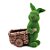 Coelho Decorativo de Grama com Carriola - Cor Verde e Marrom - 37cm  - 1 unidade - Cromus - Rizzo - Imagem 1