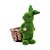 Coelho Decorativo de Grama com Carriola - Cor Verde e Marrom - 37cm  - 1 unidade - Cromus - Rizzo - Imagem 2