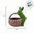 Coelho Decorativo de Grama Segurando Cesto - Cor Verde e Marrom - 34cm  - 1 unidade - Cromus - Rizzo - Imagem 4