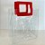 Sacola Transparente PVC com Alça Quadrada de Couro Vermelho - 26x22x12cm - 10 unidades - Rizzo - Imagem 2