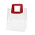 Sacola Transparente PVC com Alça Quadrada de Couro Vermelho - 26x22x12cm - 10 unidades - Rizzo - Imagem 1