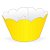 Wrapper Cupcake Tradicional - Amarelo - 5cm x 22cm - 12 unidades - Nc Toys - Imagem 1