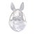 Ovo Acrílico Transparente com Rosto de Coelho e Orelhas - 17cm - 1 unidade - Rizzo - Imagem 2
