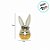 Enfeite Decorativo de Páscoa com Luz - Coelho com Óculos Amarelo - 13cm - 1 unidade - Rizzo - Imagem 3