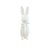 Enfeite Decorativo de Páscoa - Coelho Creme Flocado com Laço Branco - 40cm - 1 unidade - Cromus - Rizzo - Imagem 5