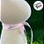 Enfeite Decorativo de Páscoa - Coelho Bege Flocado com Laço Rosa - 40cm - 1 unidade - Cromus - Rizzo - Imagem 3