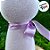 Enfeite Decorativo de Páscoa - Coelho Roxo Flocado com Laço - 31cm - 1 unidade - Cromus - Rizzo - Imagem 3