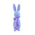 Enfeite Decorativo de Páscoa - Coelho Roxo Flocado com Laço - 31cm - 1 unidade - Cromus - Rizzo - Imagem 5