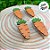 Mini Prendedor Decorativo de Páscoa - Cenoura laranja e Verde - 6cm - 4 unidades - Cromus - Rizzo - Imagem 2