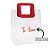 Sacola PVC com Alça Quadrada de Couro Vermelho Personalizado com Nome - 20x18x10cm - 1 unidade - Rizzo - Imagem 3