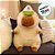 Capivara De Pelúcia Creme Com Boné Verde - 50cm - 1 unidade - Rizzo - Rizzo - Imagem 1