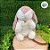 Coelho de Pelúcia Sentado com Sino - Rose - 22cm - 1 unidade - Rizzo - Imagem 1