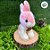Coelho de Pelúcia Sentado Rosa - 26cm - 1 unidade - Rizzo - Imagem 1
