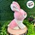 Coelho de Pelúcia Sentado Rosa - 26cm - 1 unidade - Rizzo - Imagem 2