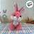 Coelho de Pelúcia Rosa Sentado - 26cm - 1 unidade - Rizzo - Imagem 1