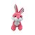 Coelho de Pelúcia Rosa Sentado - 26cm - 1 unidade - Rizzo - Imagem 5