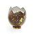Casca Ovo em Pé com Suporte de Fibra Marrom Ouro - 10cm x 8cm - Cromus Páscoa - Rizzo Embalagens - Imagem 1