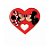 Vela Decoratica - Mickey & Minnie Coração - 12cm - 1 unidade - Silver Festas - Rizzo - Imagem 1