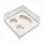 Caixa Ovo com 2 Brigadeiros - Meio Ovo de 50g -10,4x10,4x4,6cm - Branco  - 5 unidades - Assk - Rizzo - Imagem 3