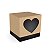 Caixa Cubo Coração Preta Felizes para Sempre 7,5x7,5x7,5cm  - 08 unidades - Cromus - Rizzo Embalagens - Imagem 1