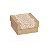 Caixa Mini Quadrada Kraft Renda 6,5x6,5x3,5cm - 10 unidades - Cromus - Rizzo Embalagens - Imagem 1