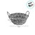 Cesta Decorativa de Bambu Oval com alça - Laranja - 23cm - 1 unidade - Cromus  - Rizzo - Imagem 4
