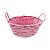 Cesta Decorativa de Bambu Oval com alça - Rosa - 18cm - 1 unidade - Cromus  - Rizzo - Imagem 5