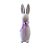 Enfeite Decorativo de Páscoa - Coelho Roxo Flocado com Laço - 40cm - 1 unidade - Cromus  - Rizzo - Imagem 5