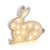 Luminária Coelho em Madeira Branco com LED - 25cm x 27cm x 3cm - Cromus Páscoa - Rizzo Embalagens - Imagem 2