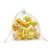 Ovo de Páscoa Decorativo Saquinho Voal 3 tons de Amarelo Perolado - 6cm - 9 unidades - Cromus Páscoa - Rizzo Embalagens - Imagem 1