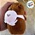 Chaveiro de Pelúcia - Capivara com Mochila Rosa - 13cm - 1 unidade - Rizzo - Imagem 3