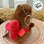 Chaveiro de Pelúcia - Capivara com Mochila Vermelha - 13cm - 1 unidade - Rizzo - Imagem 2