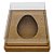 Caixa Ovo de Colher com Moldura - Meio Ovo de 500g - 23cm x 19cm x 9,7cm - Kraft - 5unidades - Assk - Páscoa Rizzo - Imagem 1
