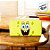Carteira de Mão Amarela Bob Esponja - 19x10cm - 1 unidade - Rizzo - Imagem 1