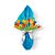 Saco Express 24x24cm para Ovos de 100g a 150g - Pic Esconde Azul - 05 unidades - Cromus Páscoa - Rizzo Embalagens - Imagem 1