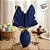 Folha para Ovos de Páscoa Double Face Acetinado Azul Marinho Ouro 69x89cm - 05 unidades - Cromus Páscoa - Rizzo Embalagens - Imagem 1