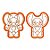 Kit Cortador Carimbo Casal Lilo  - 6,5x5,5cm - Ref. 1046 - 2 unidades - RR Cortadores - Rizzo - Imagem 1