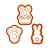 Kit Cortador Carimbo Páscoa 2 3D - 6x5,5cm - Ref. 1002 - 3 unidades - RR Cortadores - Rizzo - Imagem 1