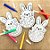 Kit para Colorir de Páscoa - 11,5cm - 3 Coelhos e 6 Canetinhas - Rizzo - Imagem 1