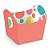 Cestinha de Páscoa Candy Colors Coral 8,5x9,5x8,5cm - 10 unidades - Cromus Páscoa - Rizzo Embalagens - Imagem 1